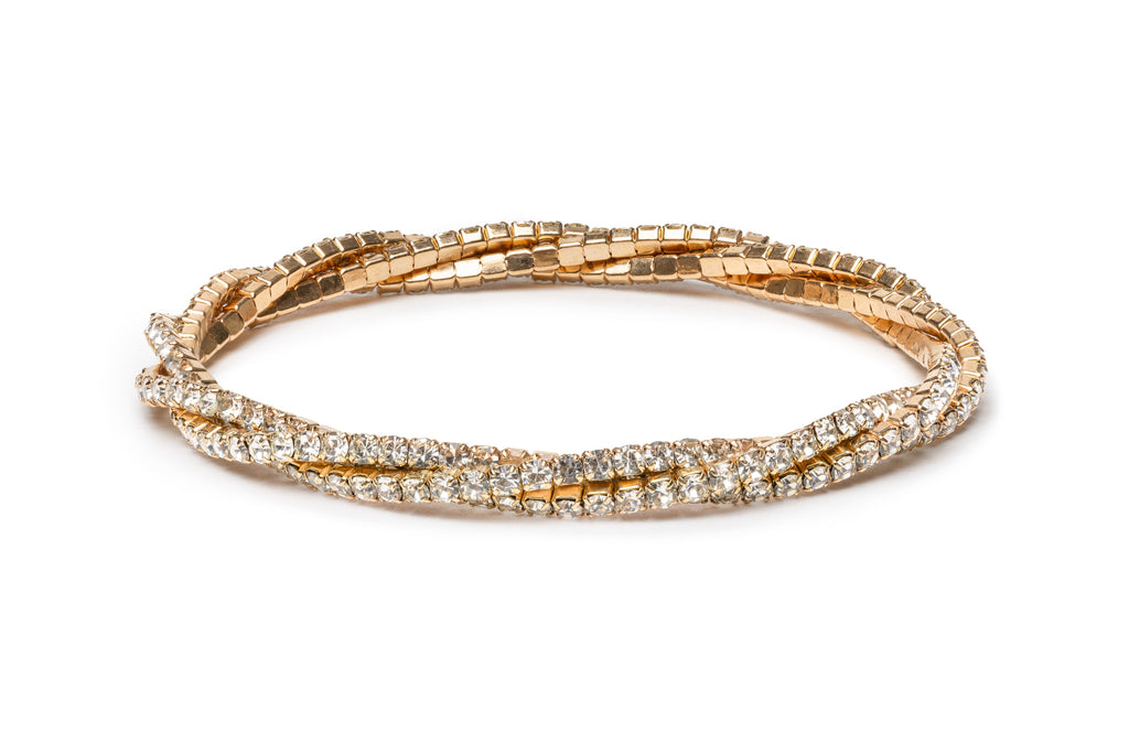 Boutique Diamante Twist Bracelet