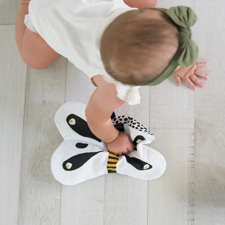 Butterfly Crinkle - Organic Fabric Baby Crinkle Paper Toy