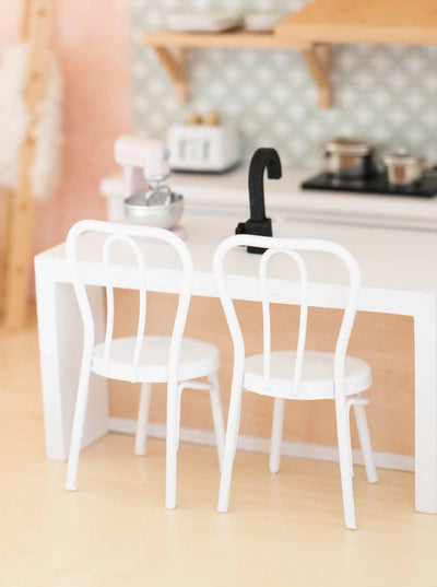 Dollhouse Metal Bistro Chair Set | White