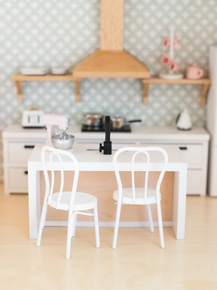 Dollhouse Metal Bistro Chair Set | White