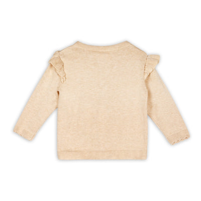 Chicken Little Embroidered Sweater Baby Cardigan - Organic Cotton