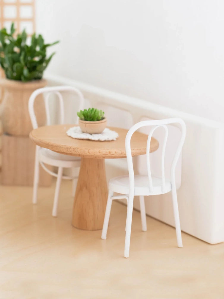 Dollhouse Metal Bistro Chair Set | White
