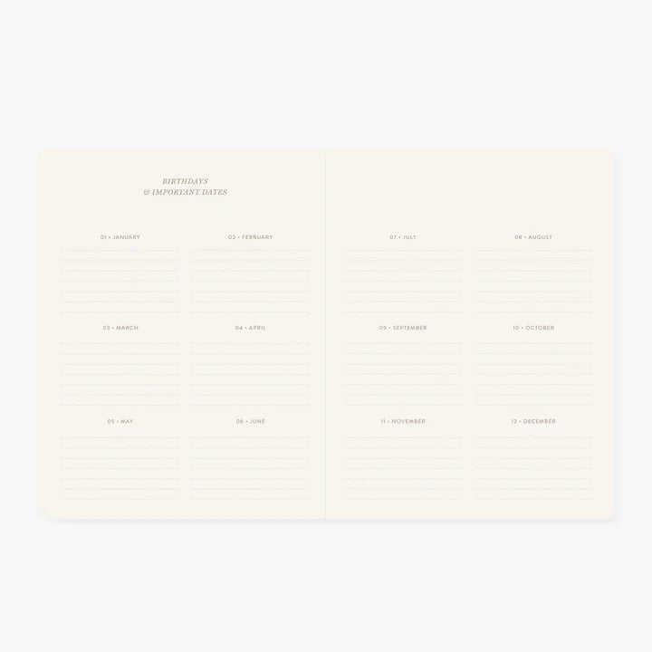 CAMELLIA | UNDATED MONTHLY PLANNER