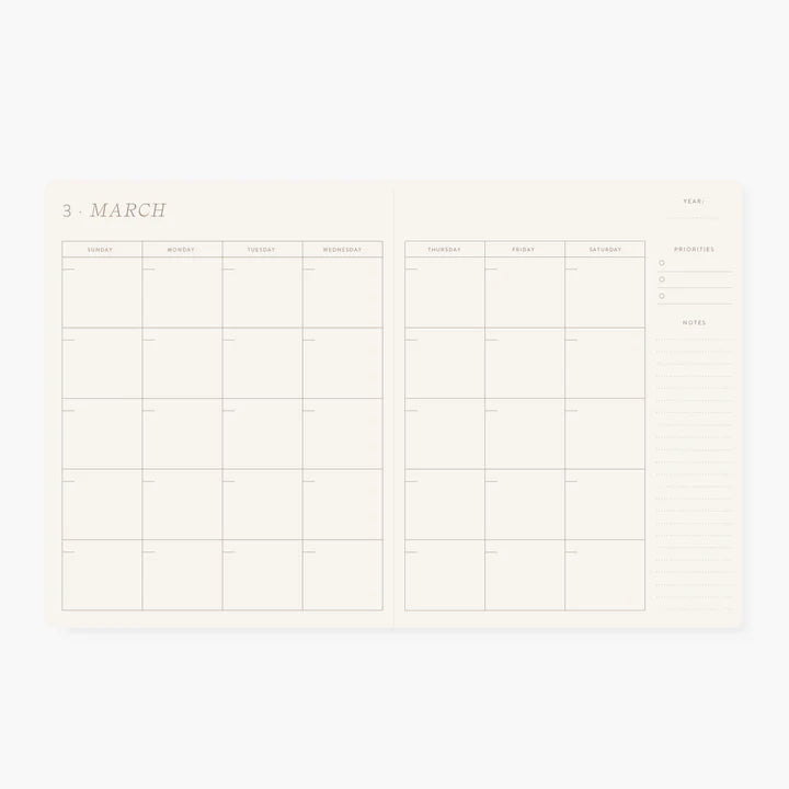 CAMELLIA | UNDATED MONTHLY PLANNER
