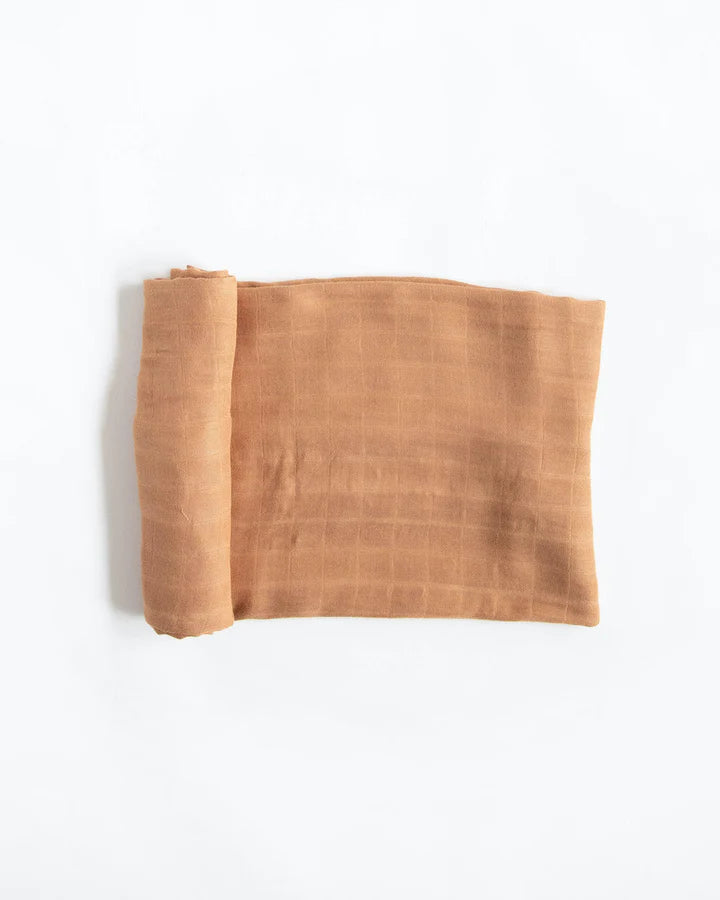 Deluxe Muslin Swaddle Blanket - Caramel
