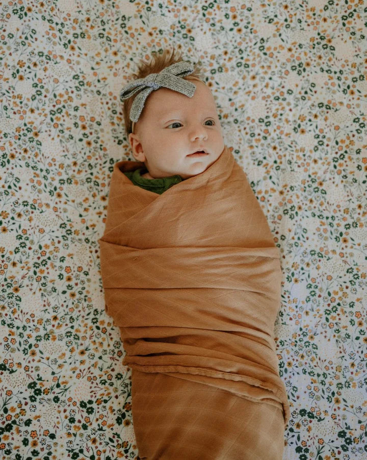 Deluxe Muslin Swaddle Blanket - Caramel