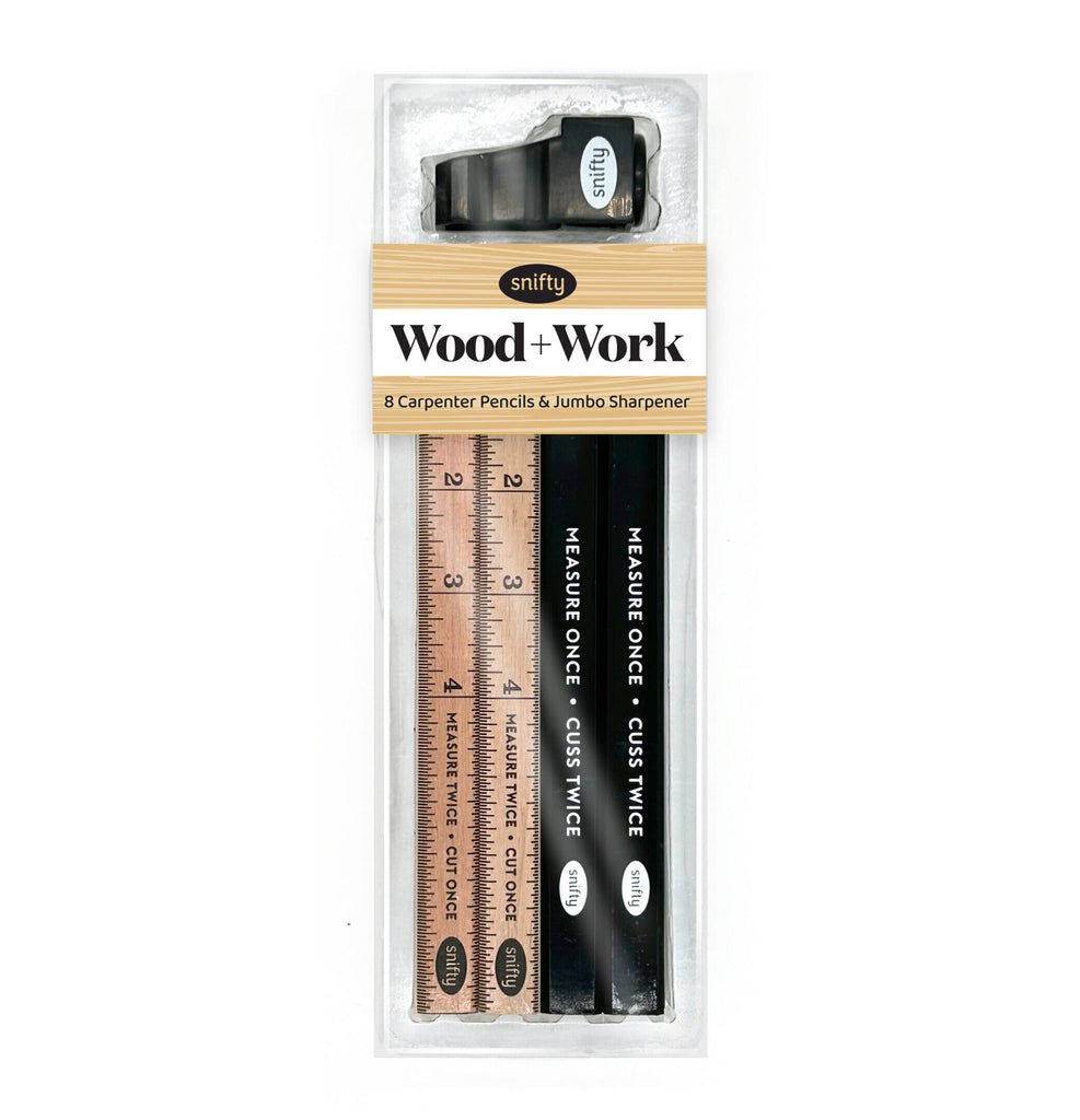 WOOD+WORK CARPENTER PENCIL & SHARPENER SET