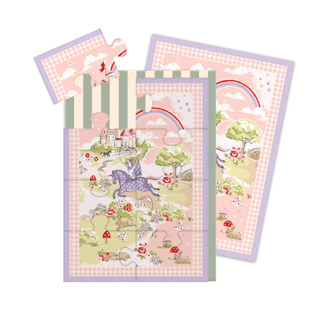 Unicorn World Jigsaw Greeting Card