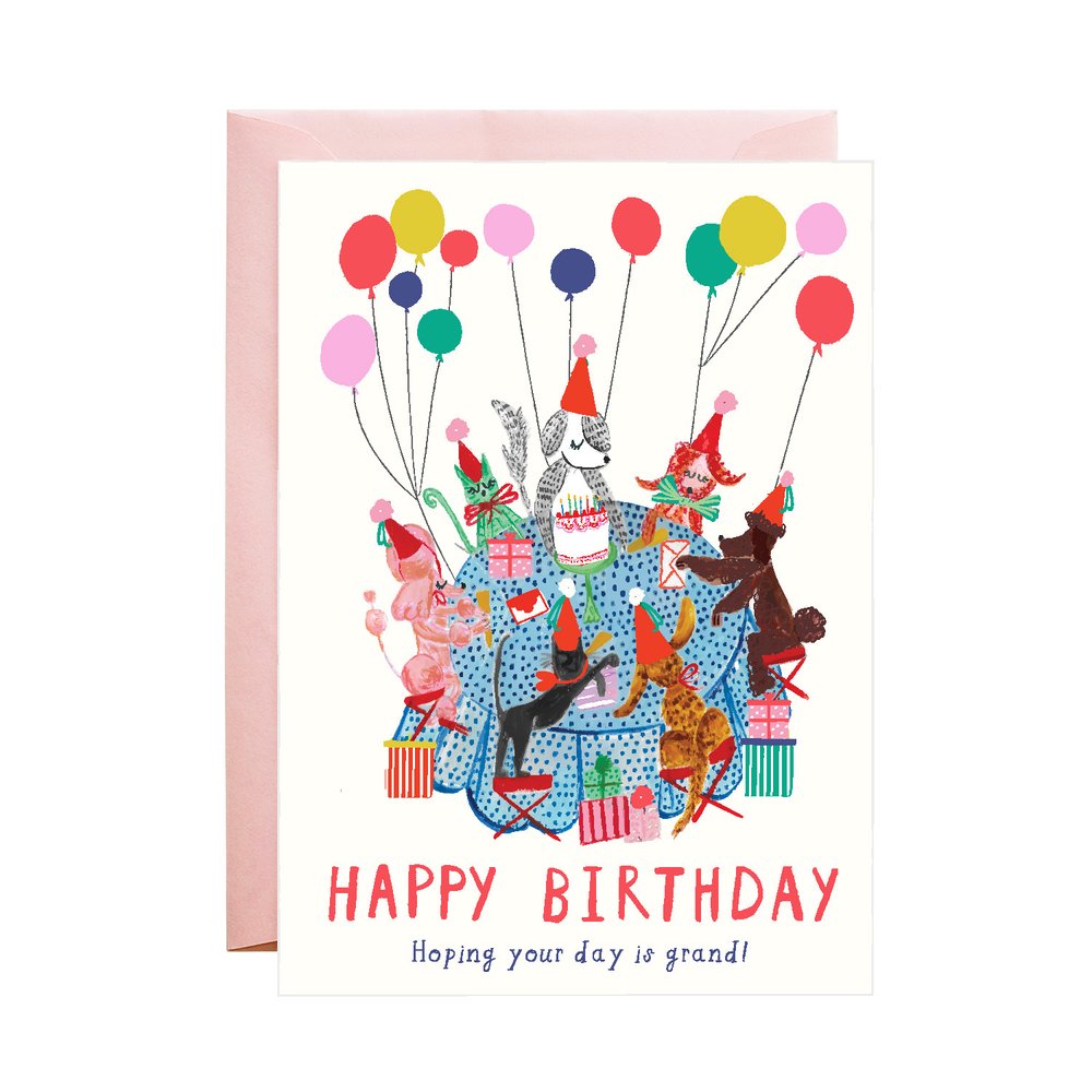 DOG PARTY - GREETING CARD