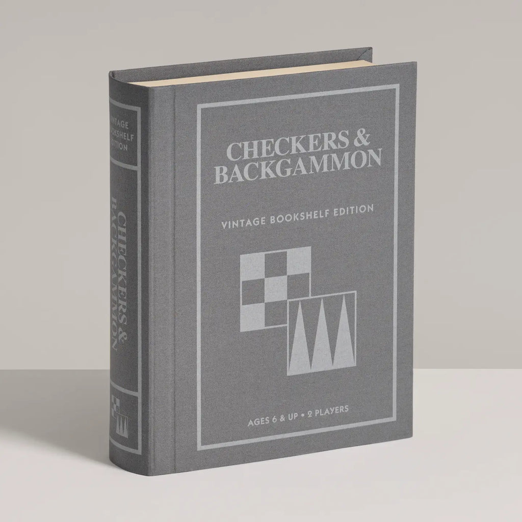 Checkers & Backgammon Vintage Bookshelf Edition