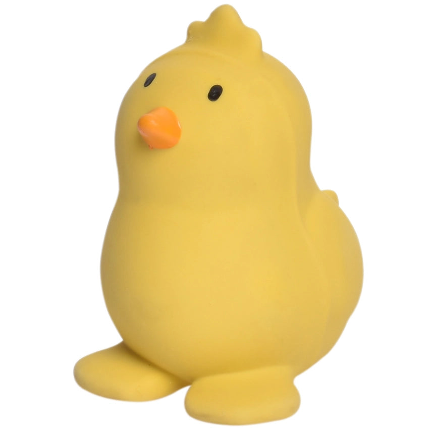 CHICK NATURAL ORGANIC RUBBER TEETHER, RATTLE & BATH TOY