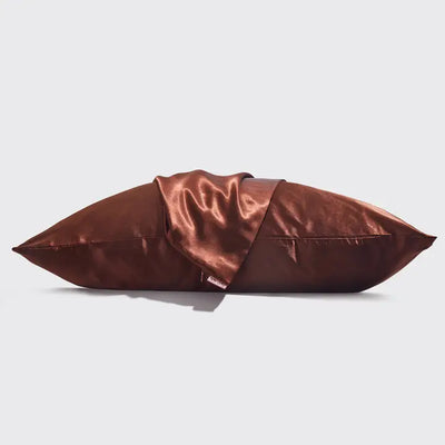 SATIN PILLOWCASE - CHOCOLATE