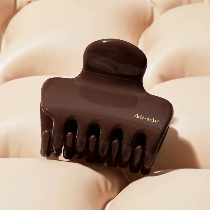 RECYCLED PLASTIC PUFFY CLOUD CLIP - CHOCOLATE