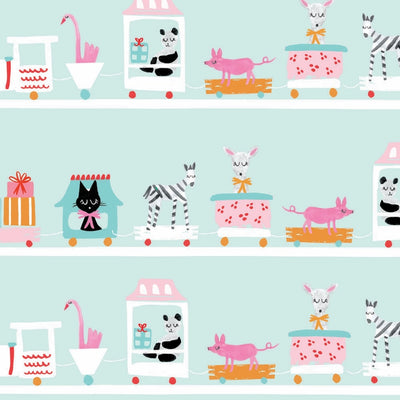 CHOO CHOO TRAIN BABY WRAPPING PAPER