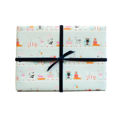 CHOO CHOO TRAIN BABY WRAPPING PAPER