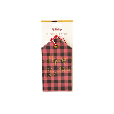 CHRISTMAS PLAID OVER-SIZED TAGS