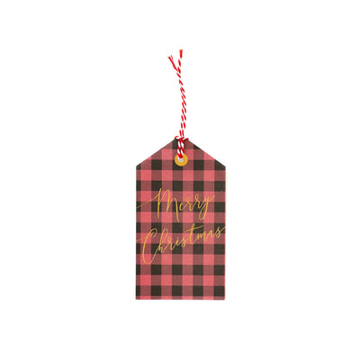 CHRISTMAS PLAID OVER-SIZED TAGS