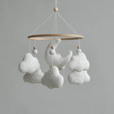 BOUCLE CLOUD BABY CRIB MOBILE, NEUTRAL BABY MOBILE