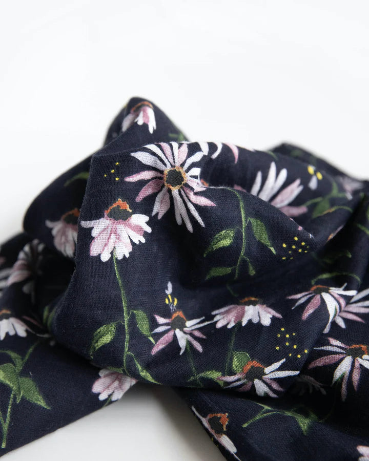COTTON MUSLIN SWADDLE BLANKET - DARK CONEFLOWER