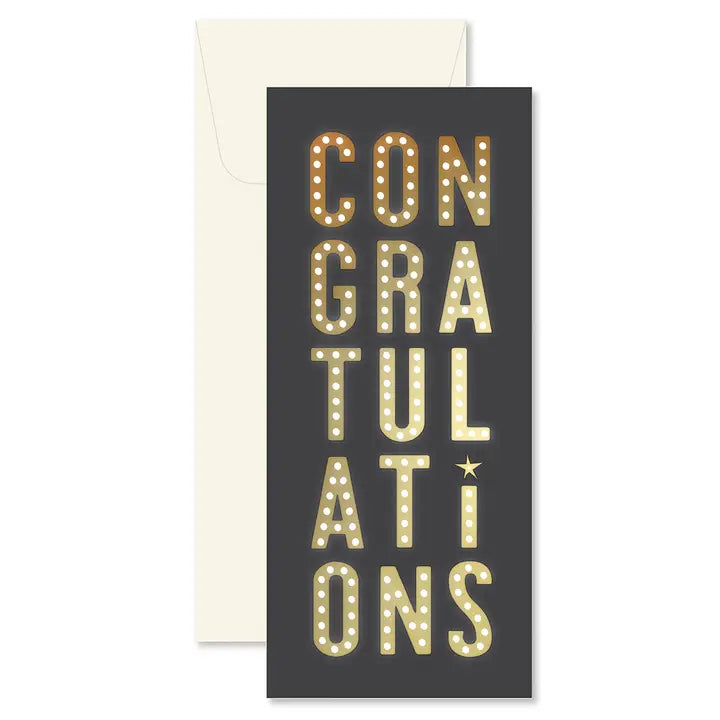 CONGRATS MARQUEE GREETING CARD