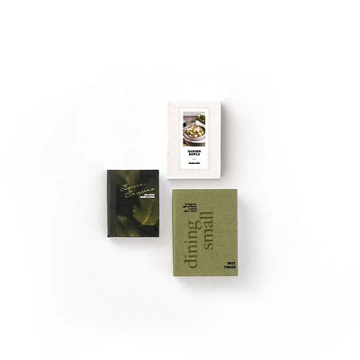 Miniature Cookbook Set – 1:12 Scale (Set of 3)