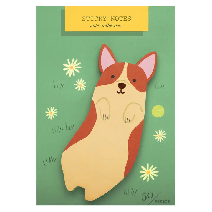 CORGI DIE CUT STICKY NOTES