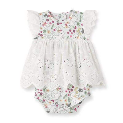 EASTER COTTONTAIL BAMBOO SKIRTED BODYSUIT