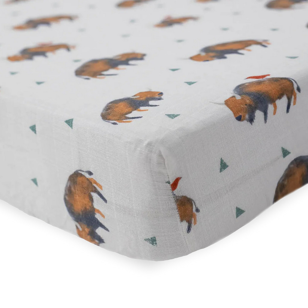 Little Unicorn Cotton Muslin Crib Sheet
