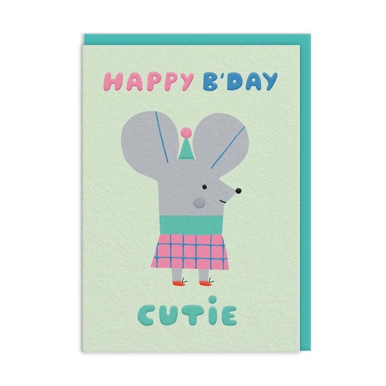 CUTIE MOUSE BIRTHDAY CARD
