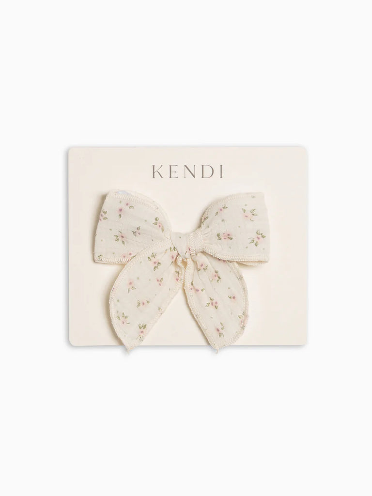 Organic Cotton Bow Clip