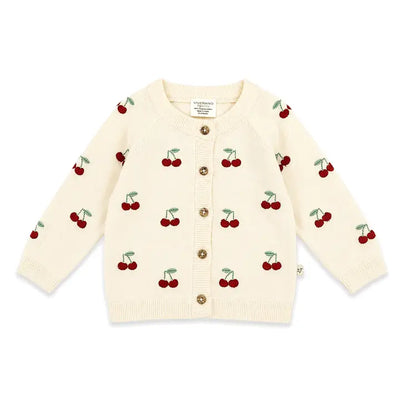 Organic Cherry Embroidered Sweater