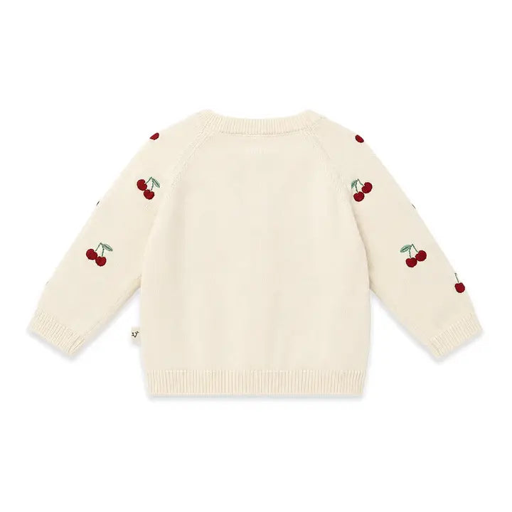 Organic Cherry Embroidered Sweater