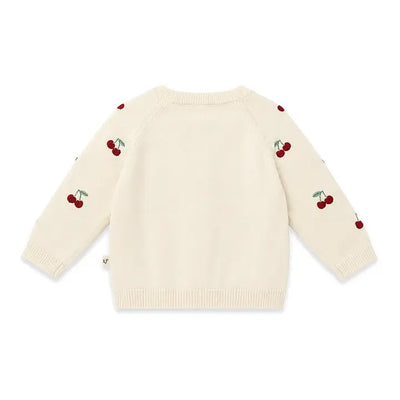 Organic Cherry Embroidered Sweater