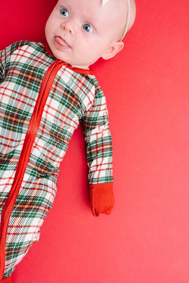 Christmas Plaid Bamboo Sleeper