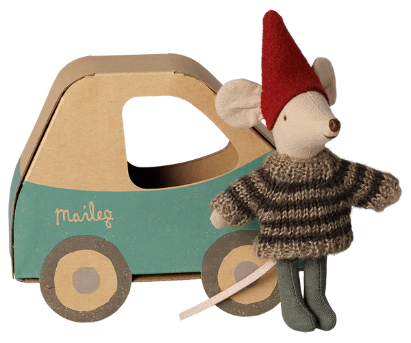 Christmas Mouse, Little Brother In Car Box