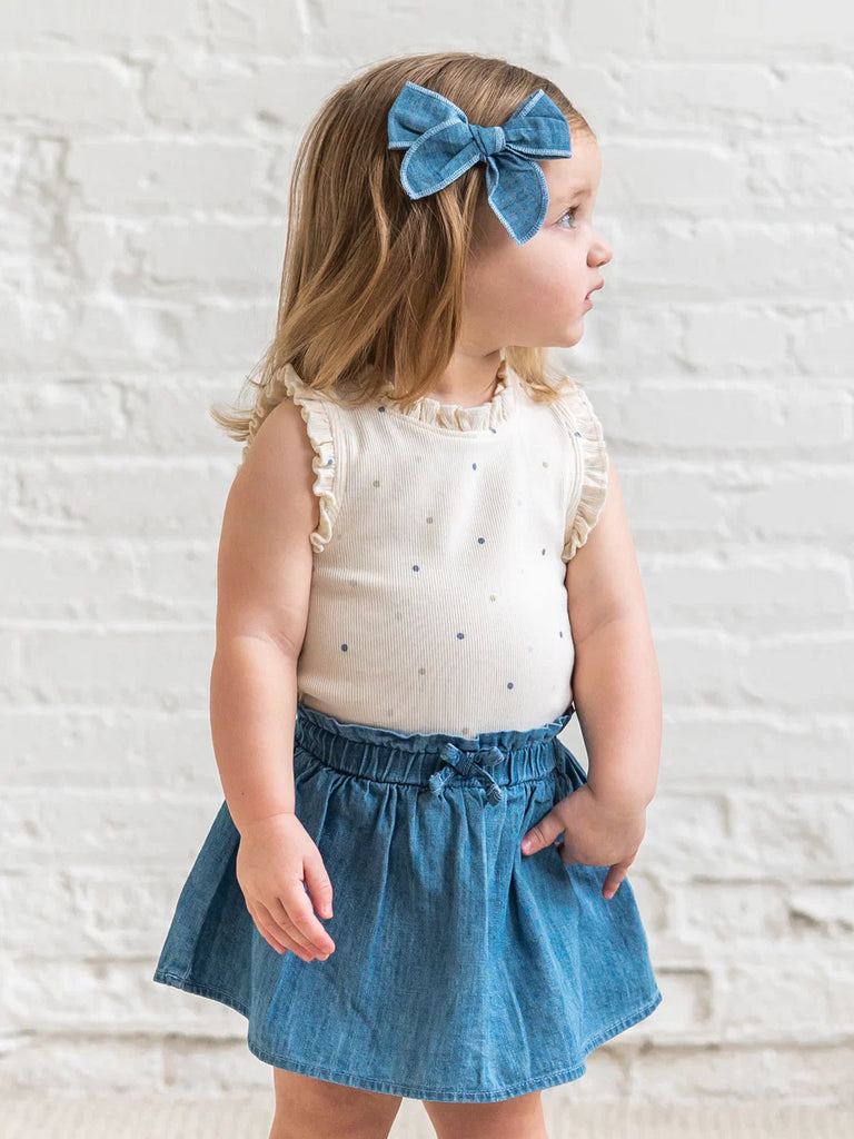 Cindy Ribbed Ruffle Tank