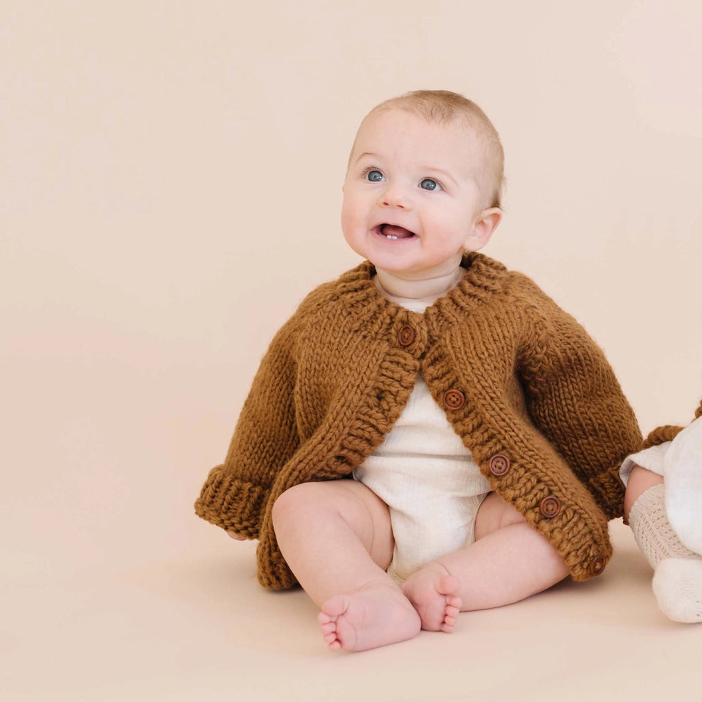 Classic Knit Cardigan - Walnut