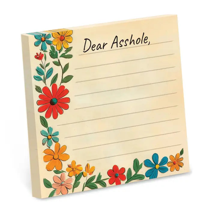 DEAR ASSHOLE - SARCASTIC STICKY NOTEPAD