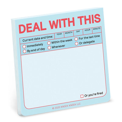 DEAL WITH THIS STICKY NOTE