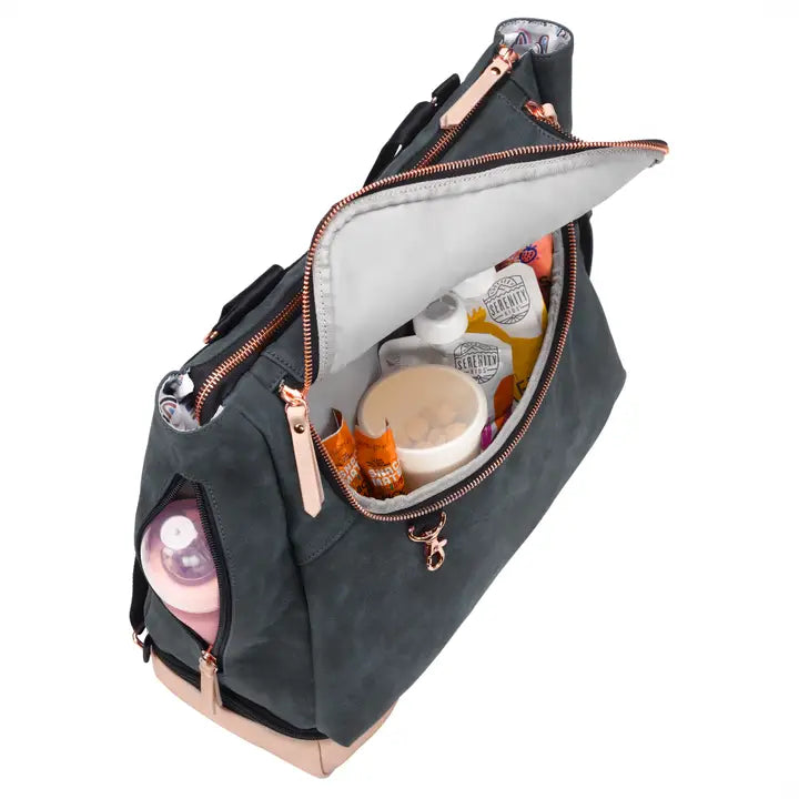 PETUNIA PICKLE BOTTOM PIVOT BACKPACK DIAPER BAG | INDIGO
