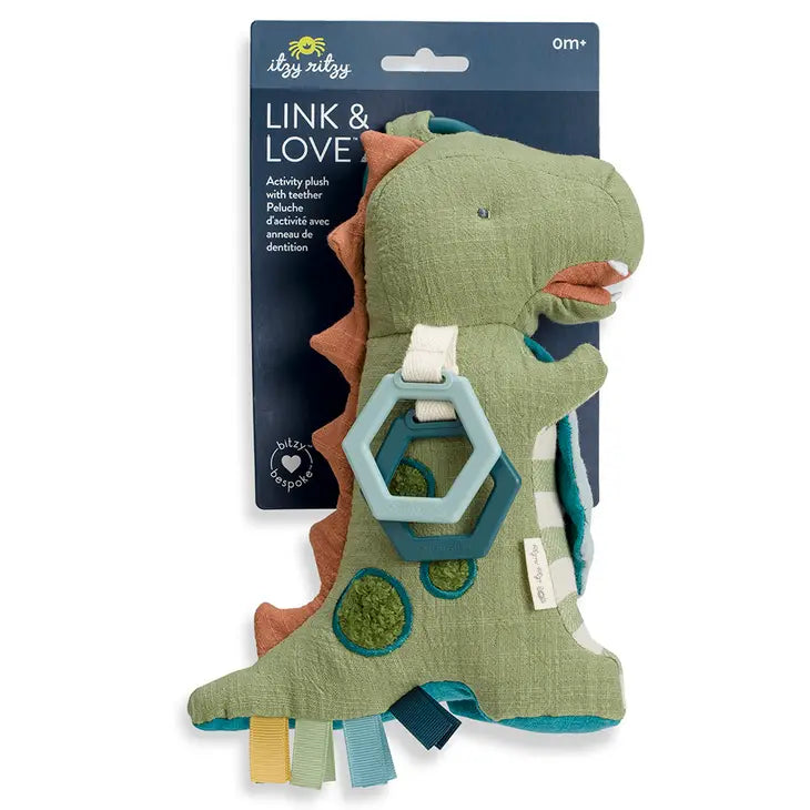 BESPOKE LINK & LOVE ACTIVITY PLUSH WITH TEETHER TOY