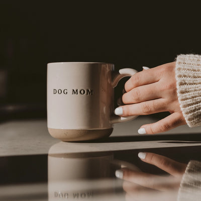 DOG MOM STONEWARE COFFEE MUG