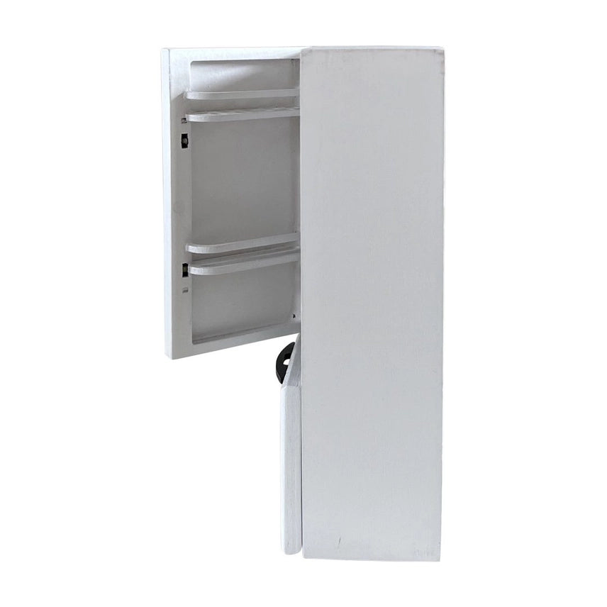 DOLLHOUSE REFRIGERATOR | WHITE WITH BLACK HARDWARE