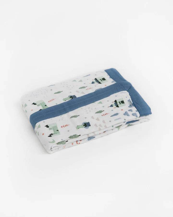 DELUXE MUSLIN BABY QUILT - DRAGON DAYS