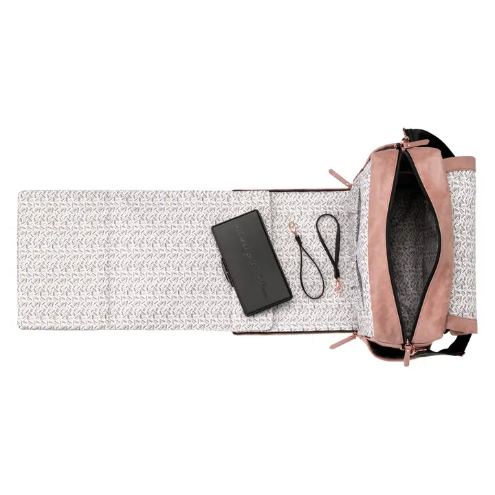 BOXY BACKPACK - DUSTY ROSE LEATHERETTE