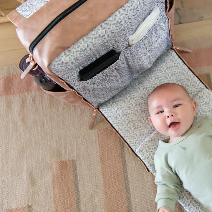 BOXY BACKPACK - DUSTY ROSE LEATHERETTE