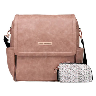 BOXY BACKPACK - DUSTY ROSE LEATHERETTE