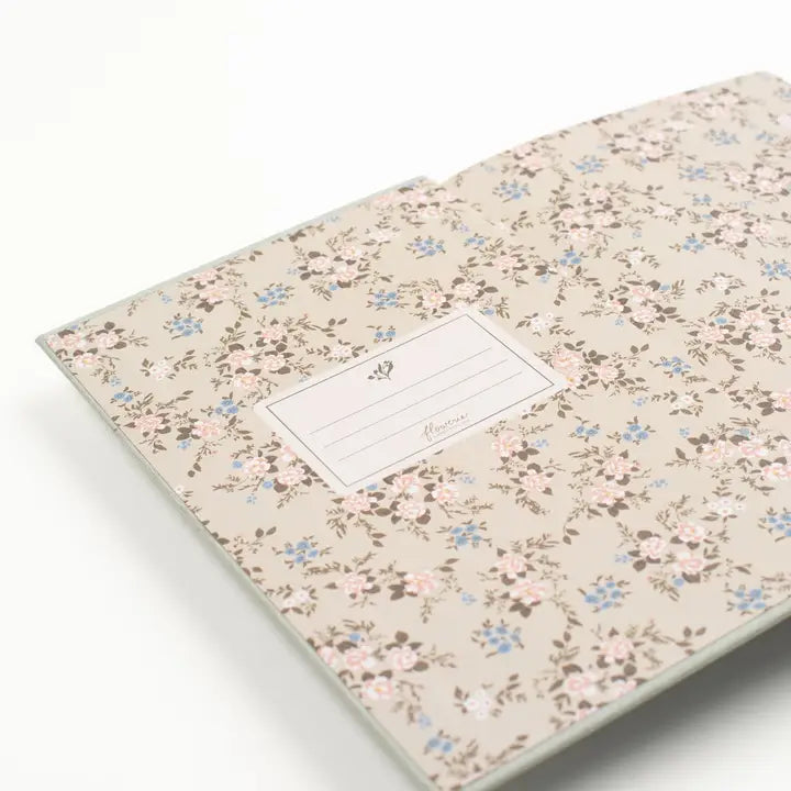 Daydreamer Linen Sketchbook - Embossed Green Floral Journal