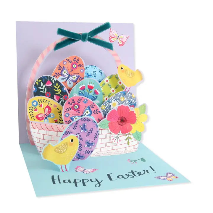 BASKET OF EASTER EGGS - EASTER POP-UP-CARD