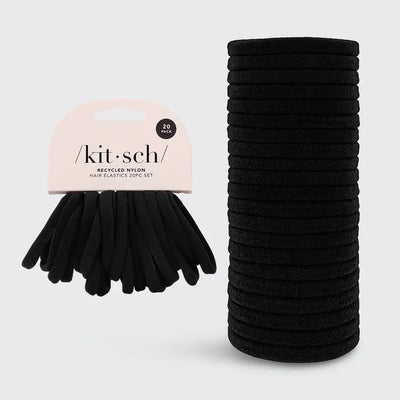 ECO-FRIENDLY NYLON ELASTICS 20PC SET - BLACK